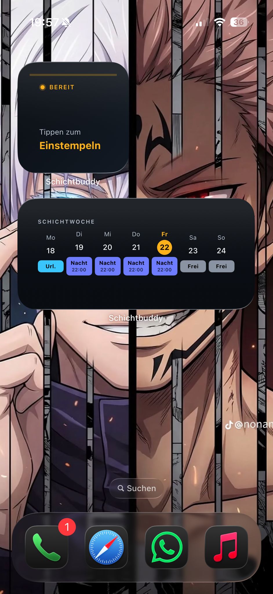 Homescreen Widgets – Stempel und Schichtwoche